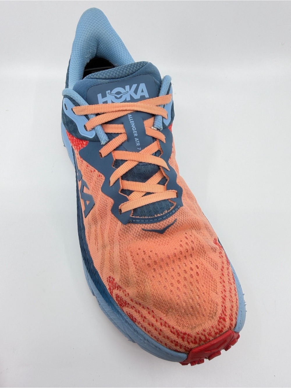 Hoka Challenger ATR 7 Color Papaya/Real Teal SZ 10 - Picture 6 of 12